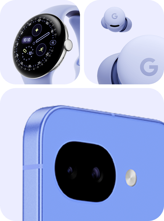 Imagen del Pixel Watch 4 en color lila.